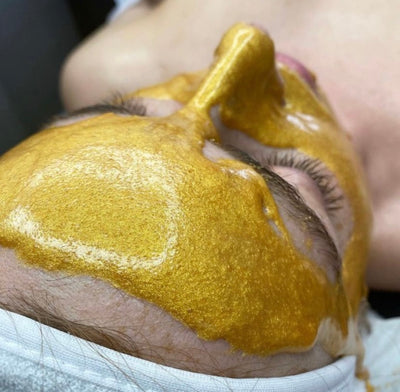 Máscara de gelatina para cejas en oro de 24 k